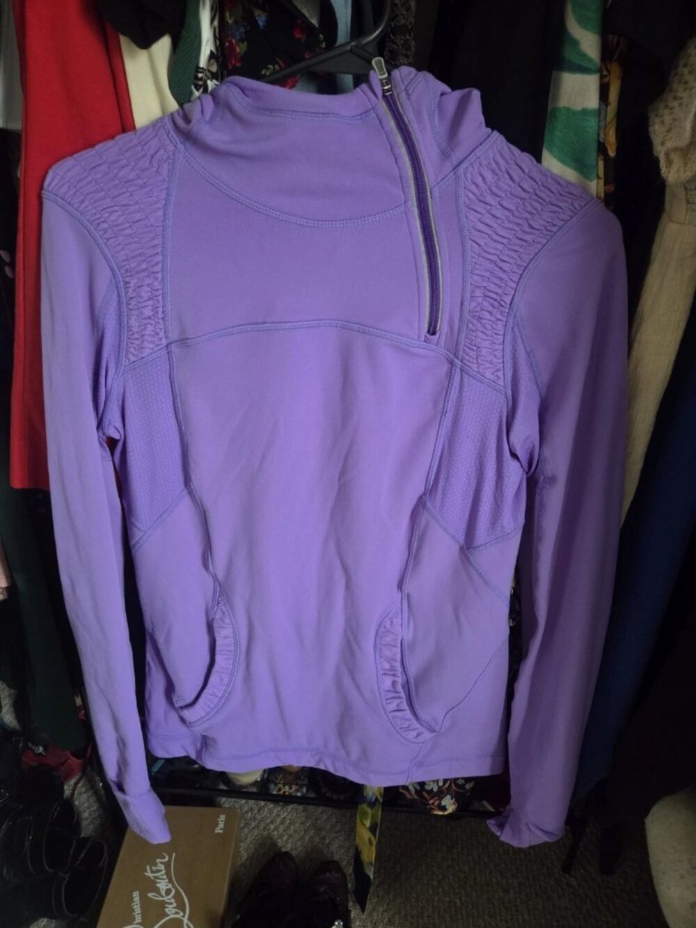 Lululemon Purple Pullover Hoodie Kangaroo-Pocket Small
